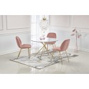 Стол обеденный HALMAR RONDO прозрачный/золотой 110